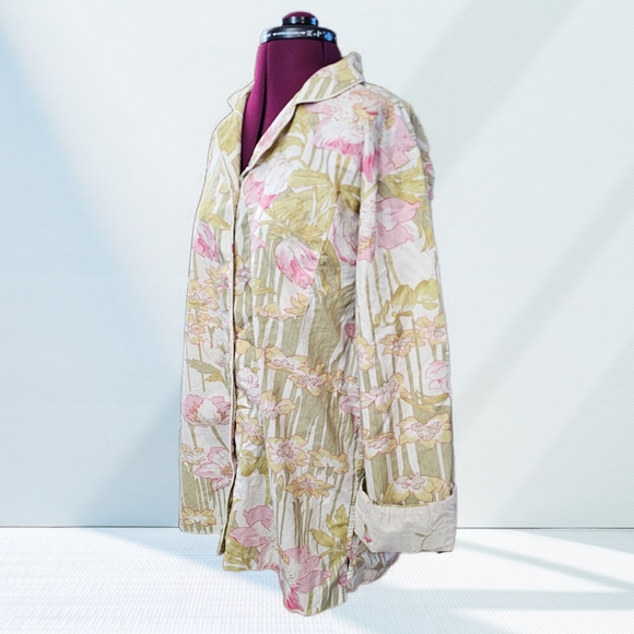 The Chandler Collection 100% cotton Floral Pajama Top - Picture 2 of 12